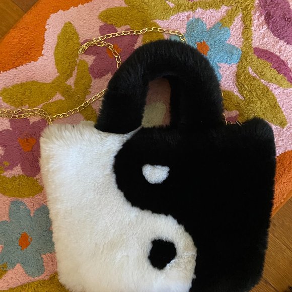 Fuzzy Yin Yang Bag from Dolls Kill - Picture 2 of 6